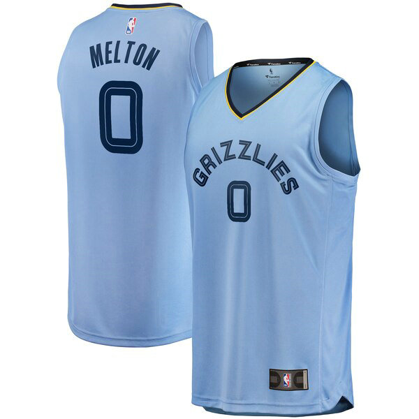 Maillot Memphis Grizzlies Homme De'Anthony Melton 0 Statement Edition Bleu